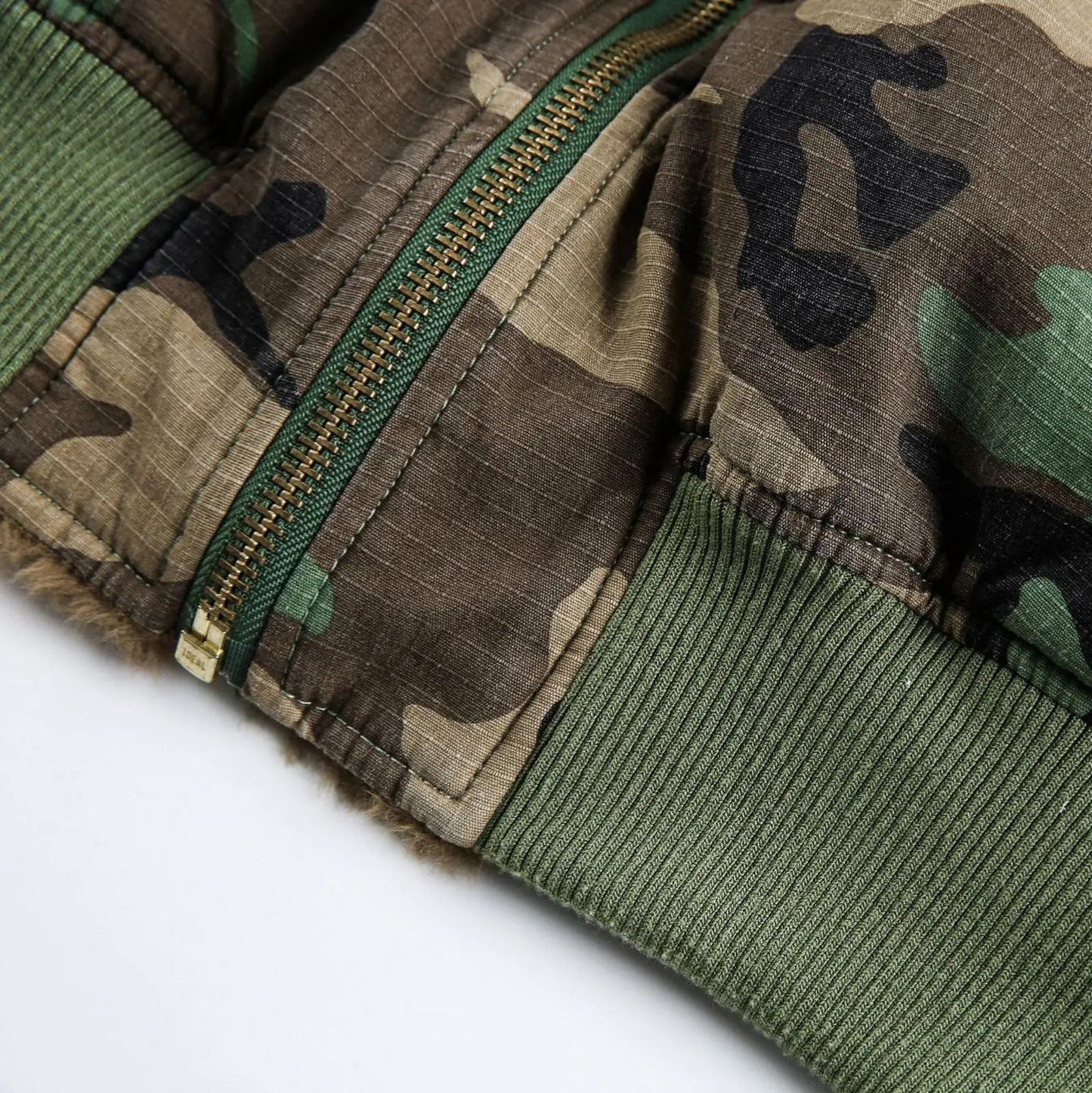 Camo fur bomber