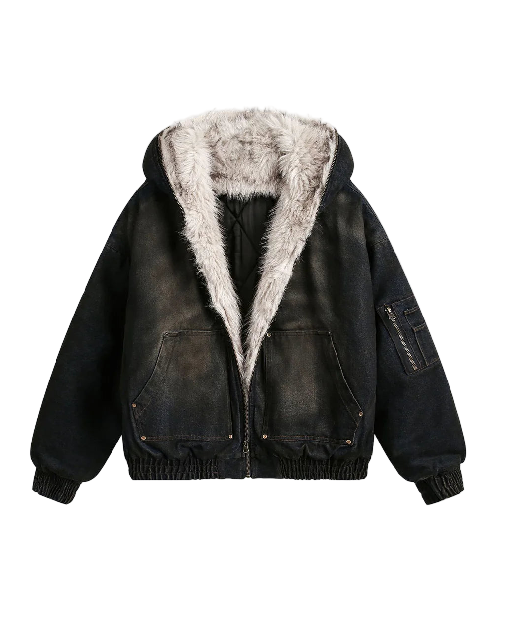 Faux fur jacket