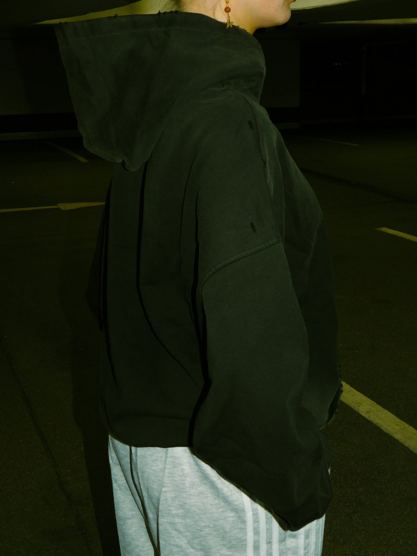Washed zip hoodie